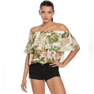 Rip Curl Off-Shoulder Hibiscus Top size M
